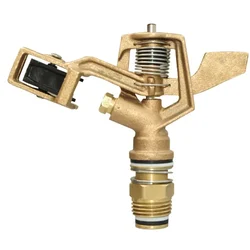 Brass Impact 3/4 Inch  Garden Automatic Rotating Male Sprinkler with Nozzle Irrigation Sprayer Head (Pack-1 Pc)